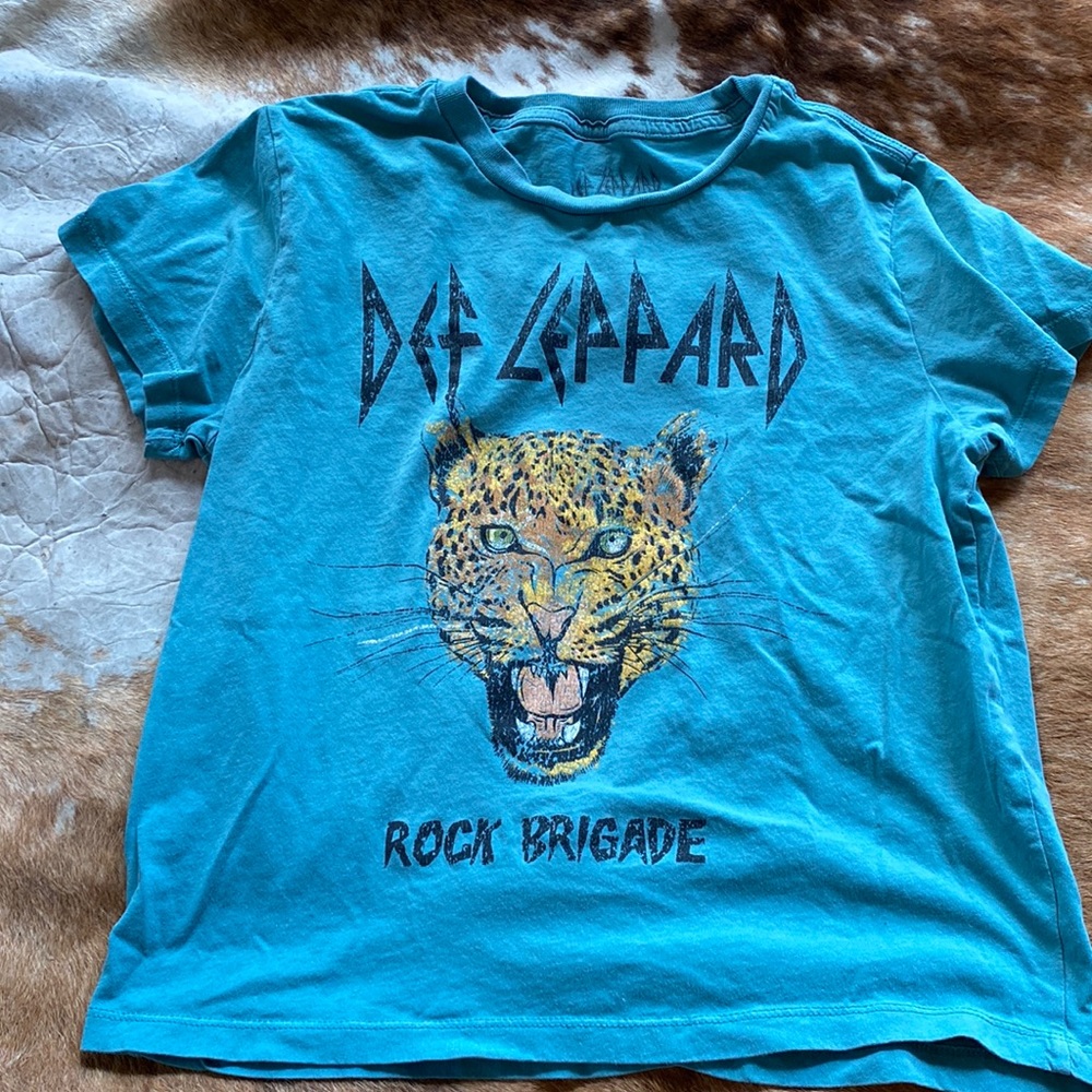 Def Lepprd short sleeve, turquoise blue size S